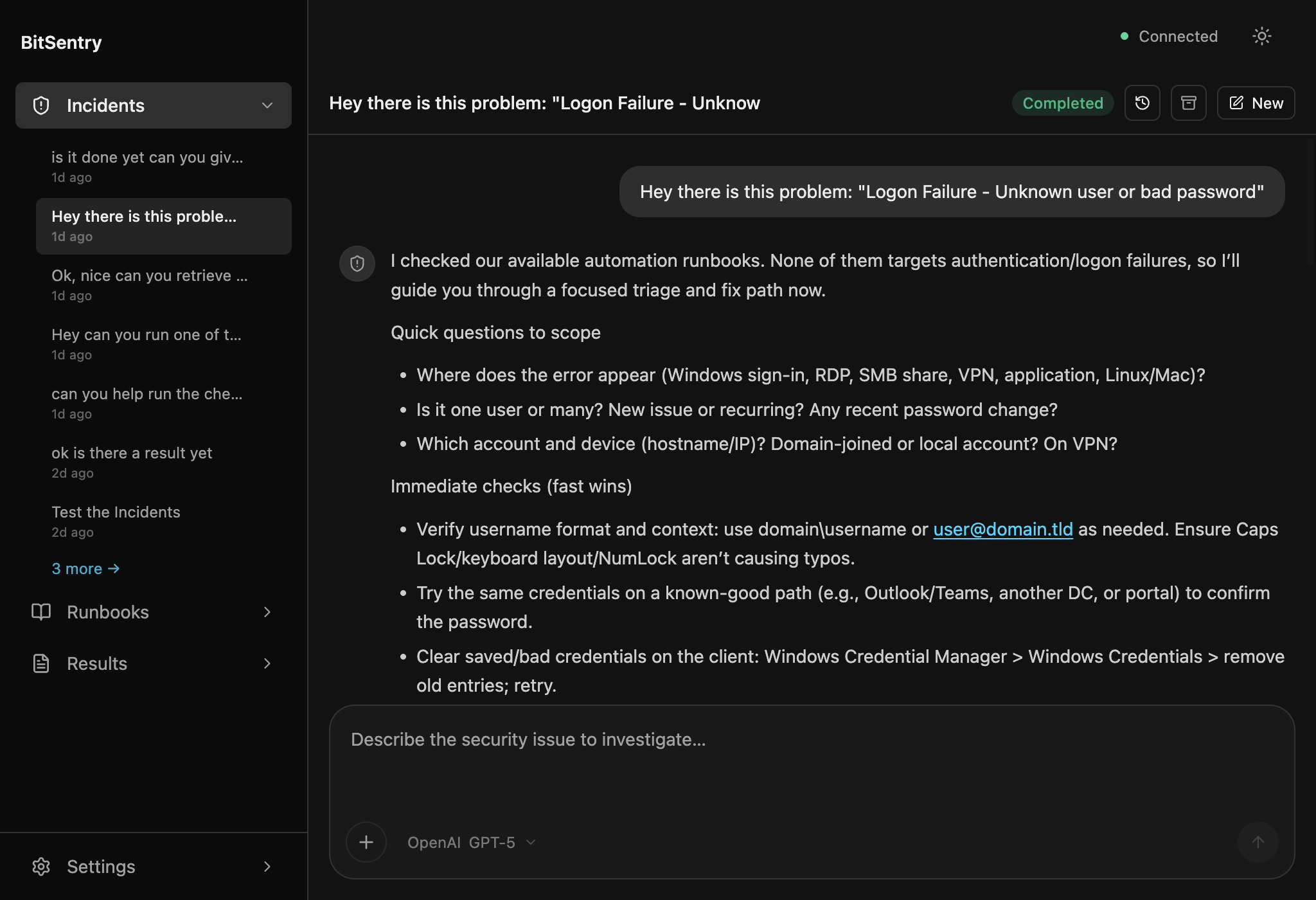 SuperTerminal — AI-powered incident investigation